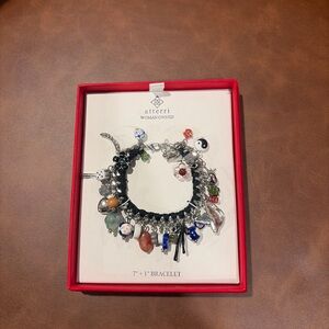 Atterri Multicolor Charm Bracelet-  Viral Silver Tone junk Bracelet